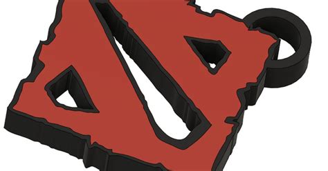 DOTA2 logo keyring - two colors by kUMters | Download free STL model ...