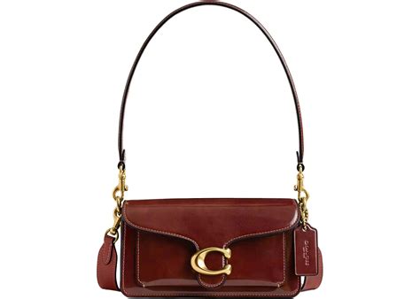 coach tabby shoulder bag  brassdark neutral  leather  gold