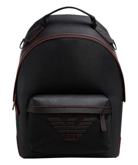 Emporio armani black backpack new arrivals