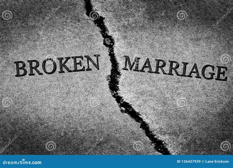 broken marriage divorce couple torn  destroyed relationship stock