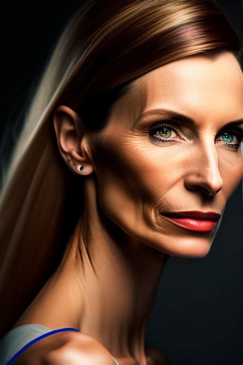 Lexica - Scary skinny tall pale woman with scars on her face, with