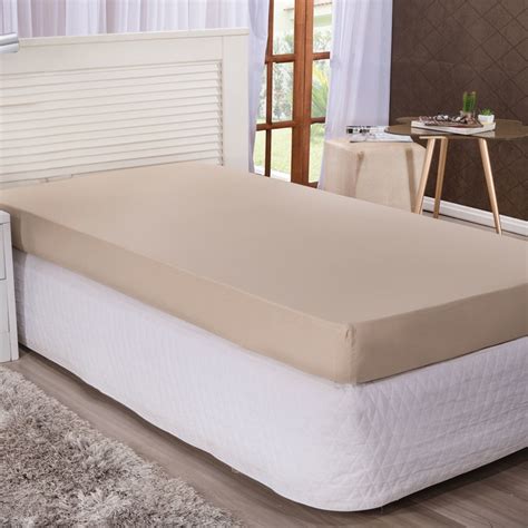 Lençol Para Cama Solteirão - Lençol Avulso para Cama de Solteiro com Elástico Bege | Elo7