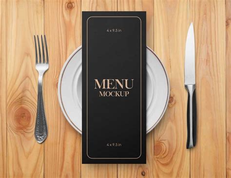 Free Restaurant Vertical Menu Mockup PSD - Free Mock-Ups | PsFiles