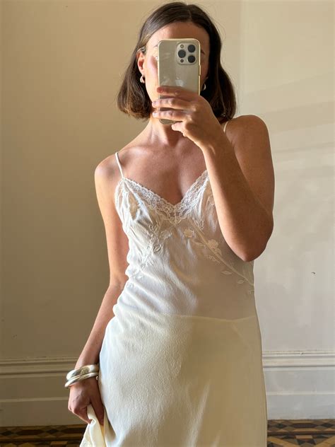 Vintage Victorias Secret Pure Silk Slip Dress Creme – Call Me The Breeze