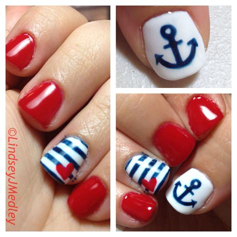 Cute Acrylic Nails With Anchors