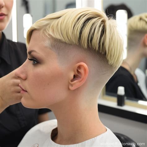 side shave haircut prompts stable diffusion