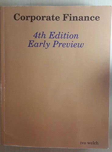 corporate finance  edition ivo welch   instant