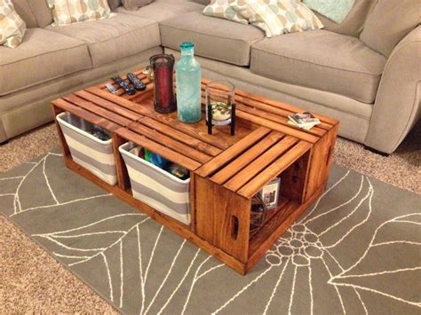 Wood Crate Coffee Table Diy