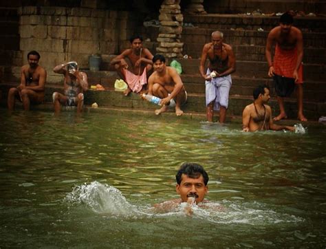 ganga bathing retouched lomodification   original  flickr