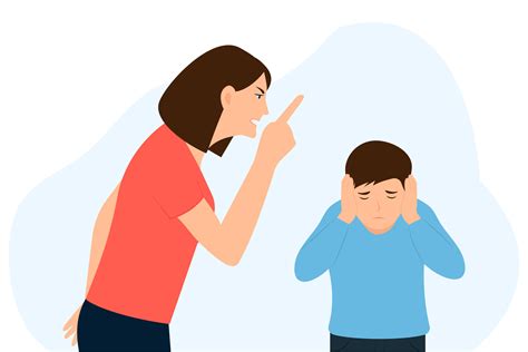 angry mother screaming  son mom punishing sad kid  breaking rules