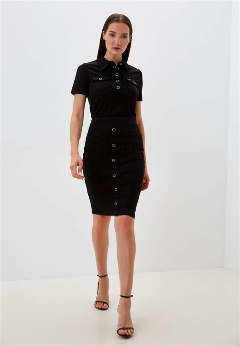 Юбка Guess, цвет: черный, RTLABP675901 — купить в интернет-магазине Lamoda