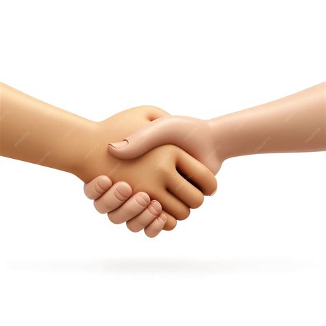 premium photo  cartoon  hands shaking hands