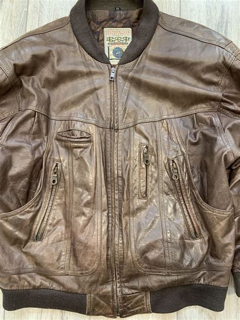 Шкіряний бомбер шкірянка вінтаж leather bomber: 700 грн. - Шкіряні ...