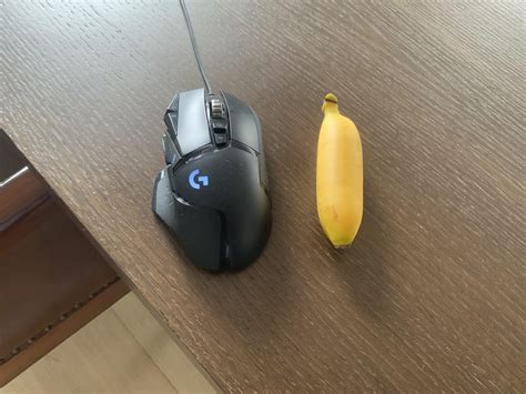 Smol Banana-G502 Mouse for comparison, specs (banana) in comments. : r