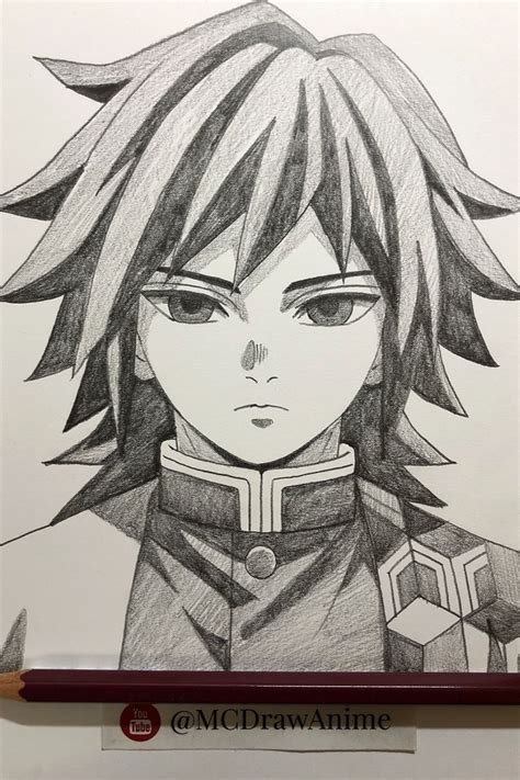 Giyu Tomioka | Animation character drawings, Anime sketch, Easy manga