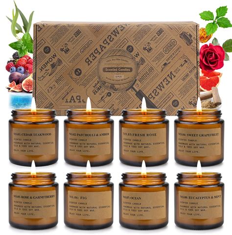 Amazon.com: 8 Pack Candles for Home Scented, Aromatherapy Jar Candle