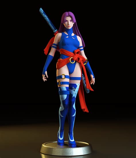 ♀️ Psylocke FanArt - SFW and NSFW version・ STL File for 3D printing・Cults