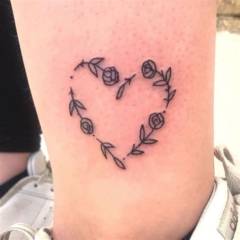 Realistic Heart And Rose Tattoo