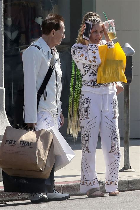 GABI GRECKO and Geoffrey Edelsten Shopping at Melrose Place in West