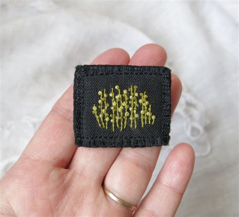 Spring Sprouts Hand Embroidered Brooch Pin, Embroidery Brooch, Stitched ...