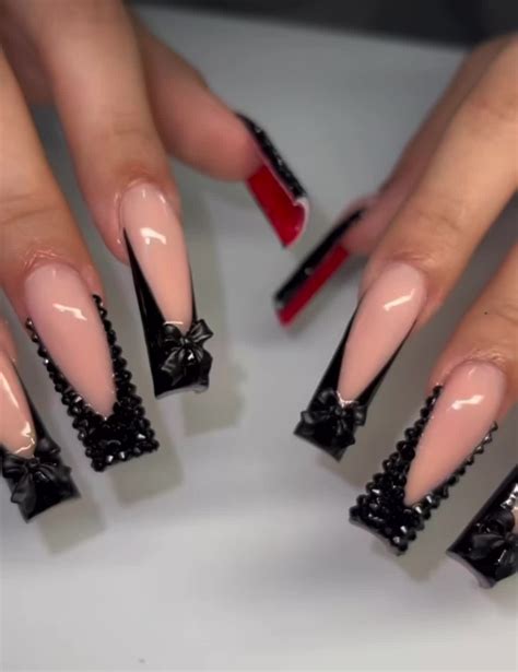 red bottoms ig  lynsnailnar long square acrylic nails pink