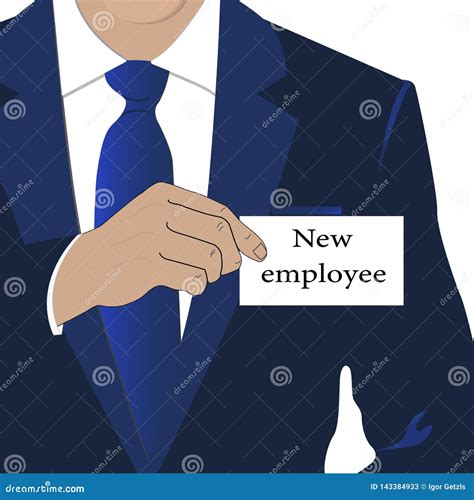 Welkom nieuwe werknemer vector illustratie. Illustration of begrip