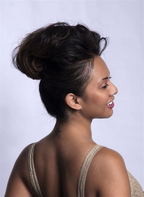 Updo hairstyle, Photograph by: Maldon Hopkins, Hair & Makeup: Essence