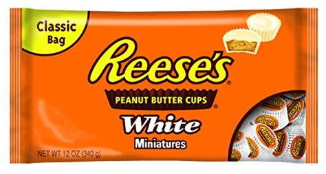 Reese’s Peanut Butter Cups, White Chocolate Miniatures, 12-Ounce Bags ...