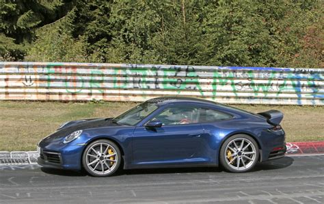 2020 Porsche 911 Laps Nurburgring, Naked Prototype Shows Rear Wing