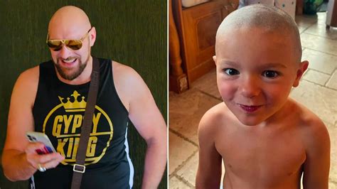 Tyson Fury's four-year-old son shaved hair off to look like world ...