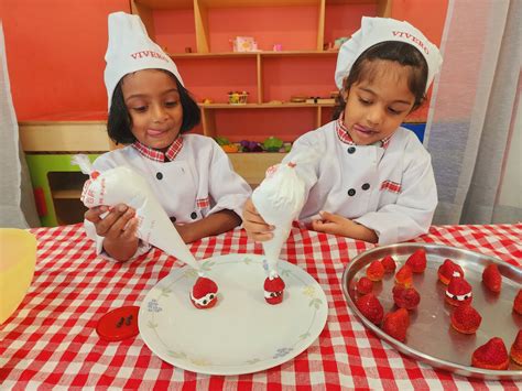 Our Kindergarten chefs had an absolute blast making the Santa cookie