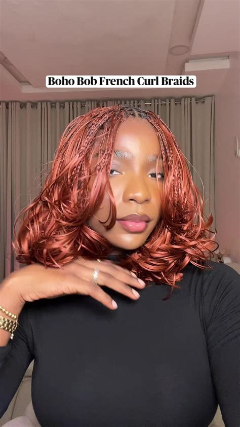 Knotless French boho curl in 2025 | Natural hair braids, Human braiding ...