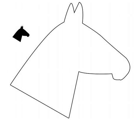 a horse's head is shown in black and white, with the shape of a horse's ...