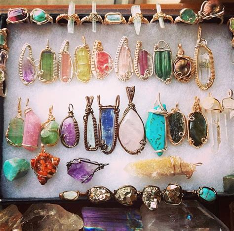 lots  wire wrapped crystals