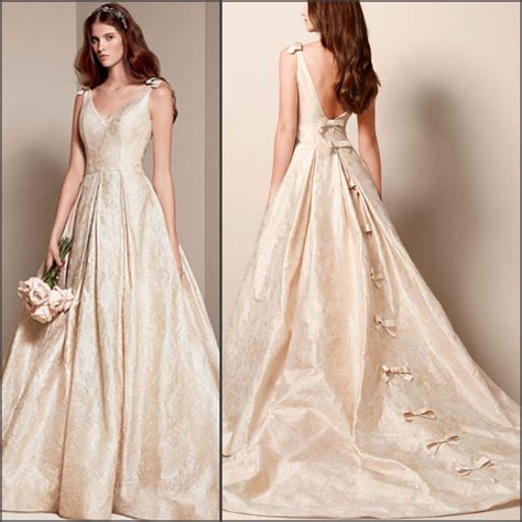 White by Vera Wang Double-weaved floral matelasse ball gown | White