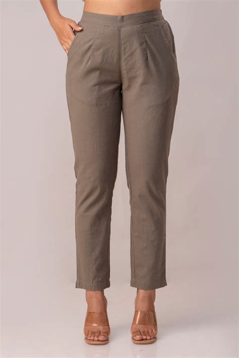 sassy light grey cotton pants swag sanskriti