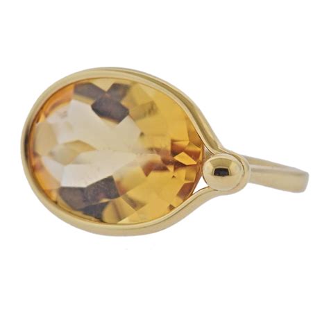 Georg Jensen Savannah Gold Citrine Ring, 1506 For Sale at 1stDibs