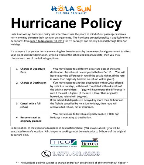 Hola Sun Holidays | Hurricane Policy from Hola Sun Holidays | The Cuba