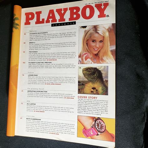 Playboy Magazine October 2007 - Alicia Machado, Girls of the SEC VOL 54