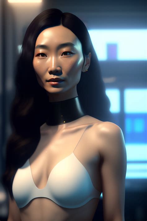 Lexica - AI, humanoid girl, pretty!!!!! , full view,Asian,nude, face of