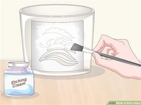 etch glass  steps  pictures wikihow