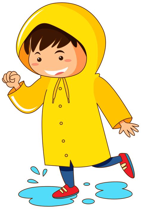 Man Wearing Raincoat Cartoon Clipart Vector FriendlyStock | atelier