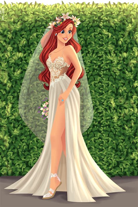 This artist reimagined disney princesses as brides and i could stare at