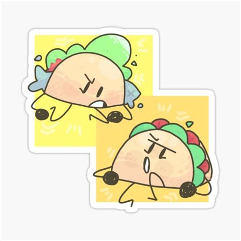 Bfb Taco Stickers | Redbubble