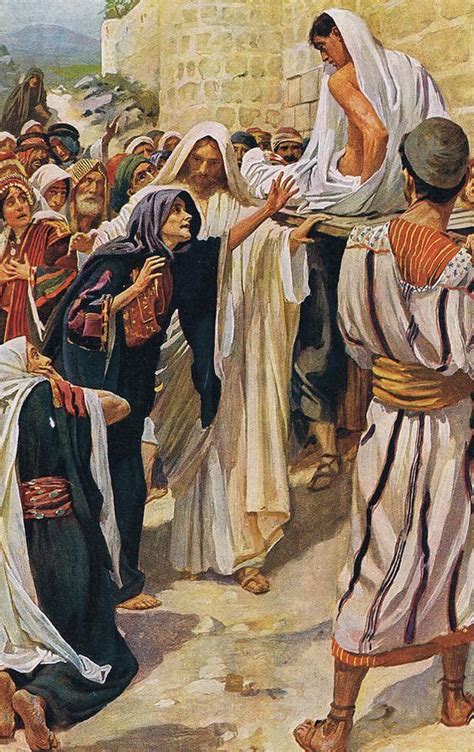 Jesus Ressucita O Filho Da Viuva - Jesus ressuscita o filho da viúva de Naim | Bible pictures, Bible ...