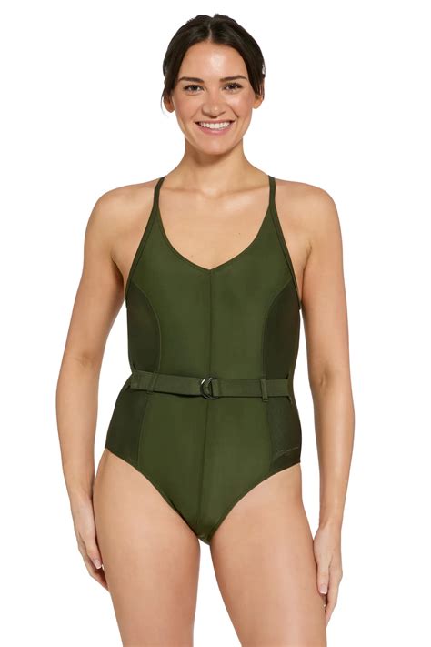 Mandira Belt Crossback Womens One Piece Swimsuit | Mountain Warehouse