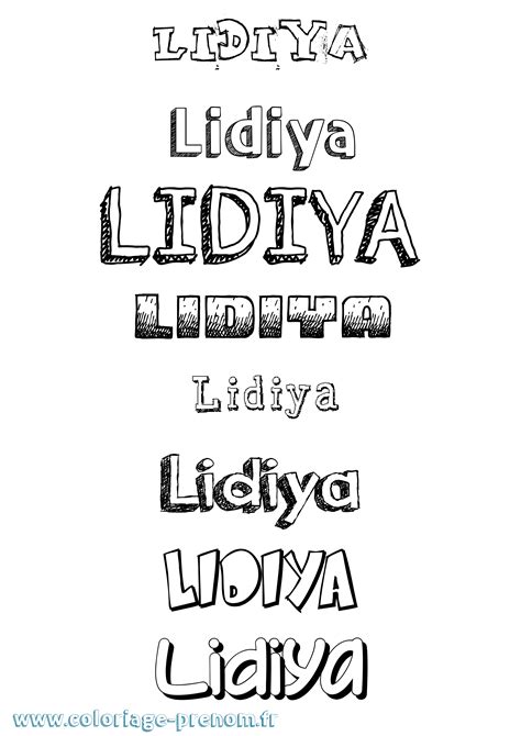 Coloriage du prénom Lidiya : à Imprimer ou Télécharger facilement