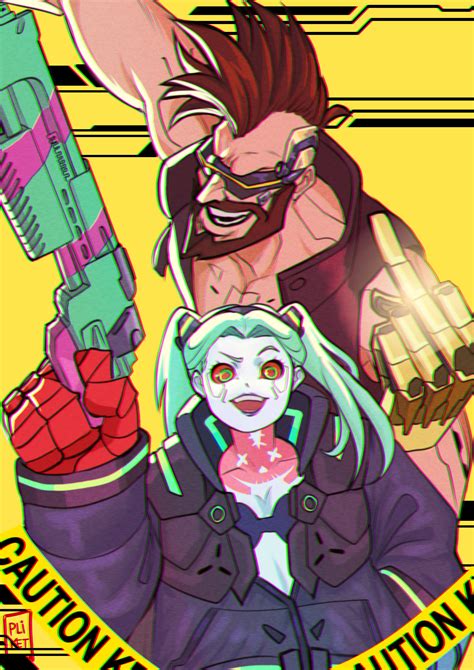 rebecca and pilar (cyberpunk and 1 more) drawn by tazahan | Danbooru