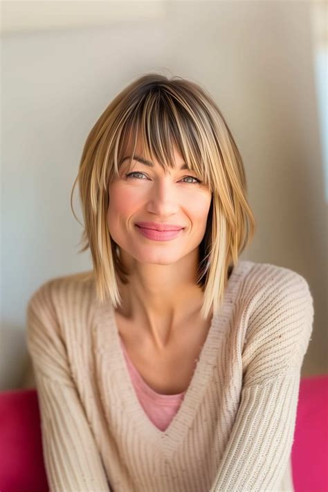 26 Gorgeous Bob Cuts with Long Bangs Women Are Getting This 2025 | Long
