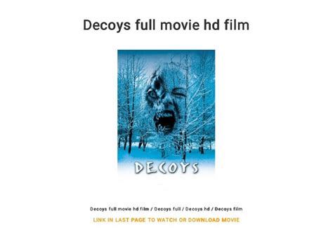 Decoys full movie hd film